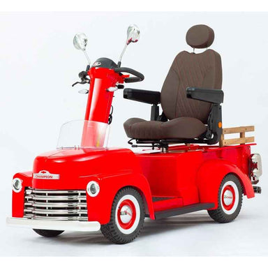 Freedom Champion 57 Mobility Scooter in Red front isometric view