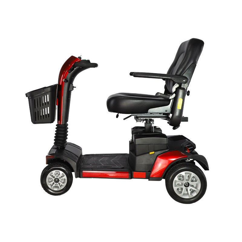 Freedom CometMobility Scooter in red side view