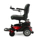 Side view of the Freedom Lunar Powerchair in red