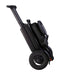 Side view of the Relync R1 Mobility scooter in Black, folded for transport with the handle extended.