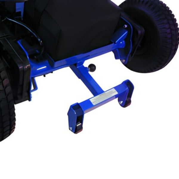 Close view of the SupaScoota Sumo Mobility Scooters anti tip mechanism