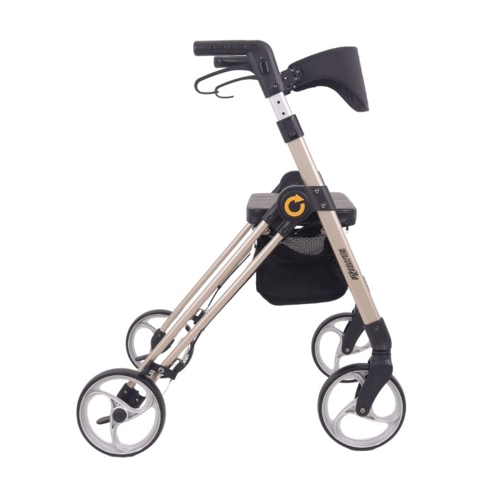 Top Gun Air Max Z01 Rollator Walker in gold from the right side