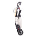 Top Gun AirMax Z06 rollator walker in white colour from the side view, collapsed ready for storage or transport.