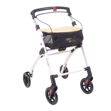 Top Gun AirMax Z06 rollator walker in white colour from the front view.