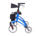 side view of the top gun airmax z08 rollator walker in blue