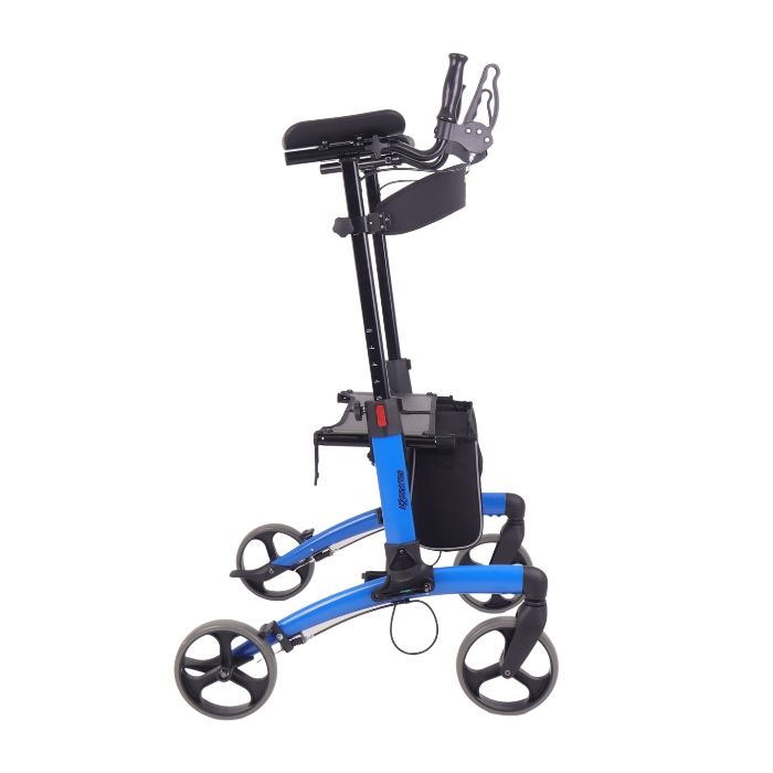 Top Gun Airmax Z11 Rollator Walker in blue from the side view