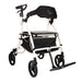 front view of the Top Gun Combi Rollator walker in snow white colour