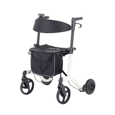 front view of top gun ezi-walk rollator electric walker in white