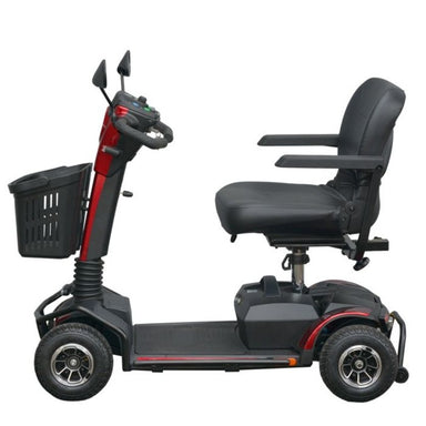 Top Gun Lion mobility scooter in red side view