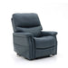 Isometric view of a Navy Blue Standard size Top Gun Maximus Electric Lift Chair in the seated position.