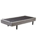 Side view of Top Gun Royal King Single Adjustable Bed with no matress in the flat position