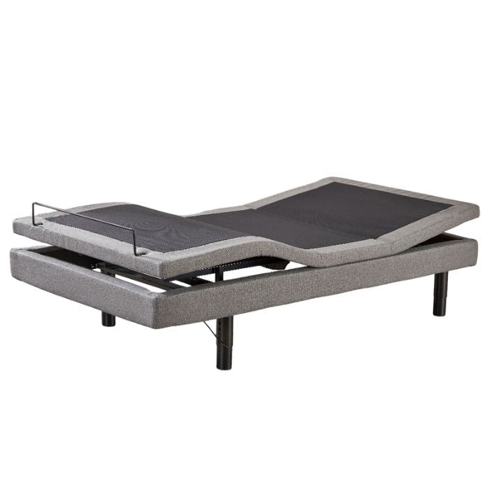 Side view of Top Gun Royal King Single Adjustable Bed with the head and feet both slightly elevated