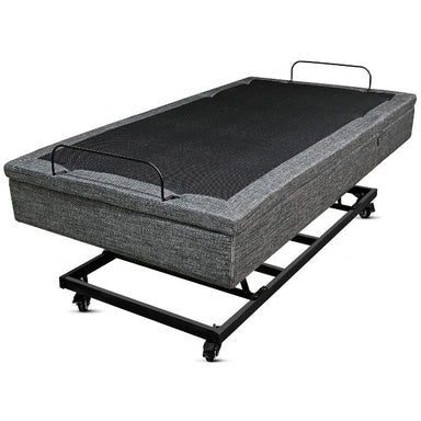 Side view of the Top Gun Royal Plus King Single Adjustable Bed in the flat posistion