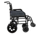 Side view of the Top Gun Trojan wheelchair in black