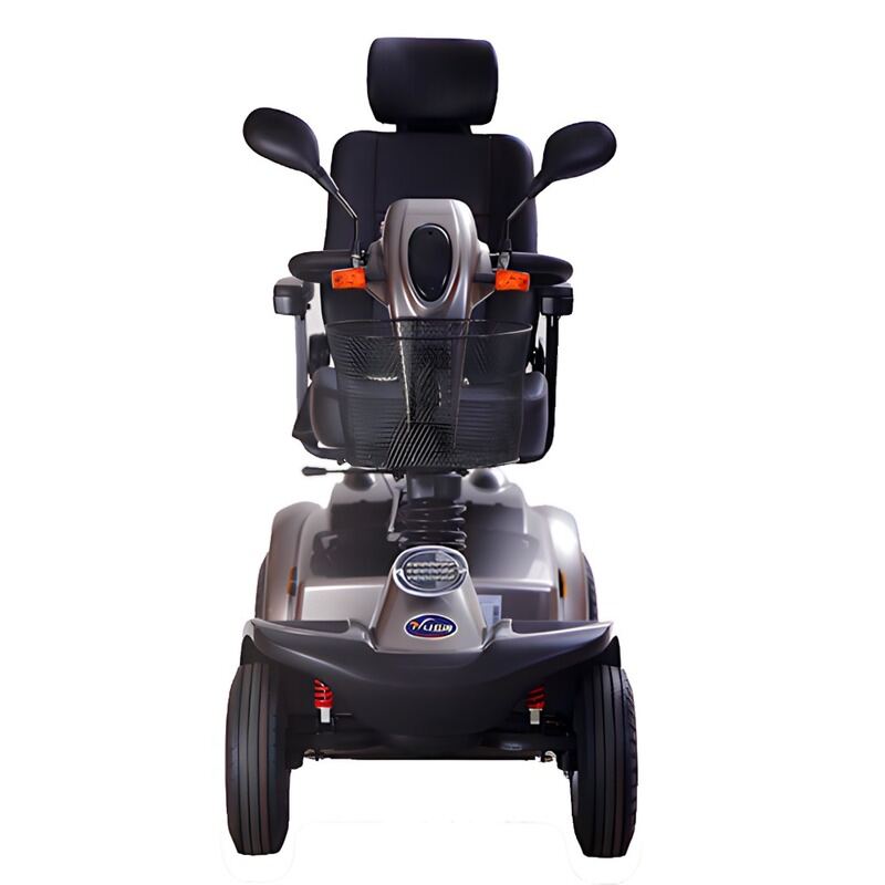 Front view of the Trek Bravo Mobility Scooter in Grey.