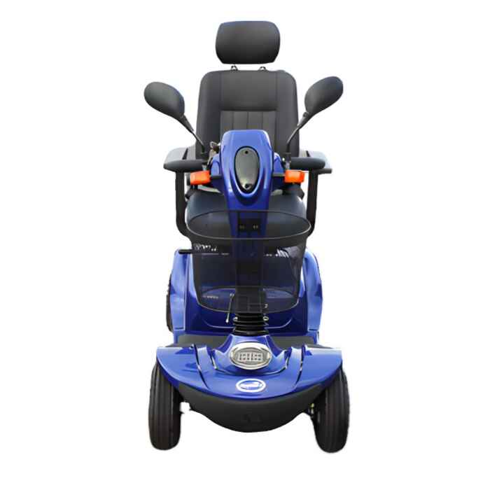 Front view of the Trek Evolution 4 Mobility Scooter in Blue.