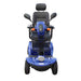 Front view of the Trek Evolution 4 Mobility Scooter in Blue.