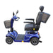 Side view of the Trek Evolution 4 Mobility Scooter in Blue.