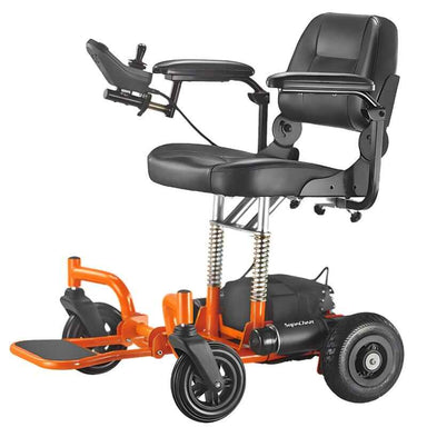 Side view of the Trek SupaScoota Safari Powerchair in Orange